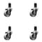Service Caster 3'' Semi Steel Wheel Swivel 1-5/8'' Expanding Stem Caster Set, 4PK SCC-EX20S314-SSS-158-4 - alternate 1